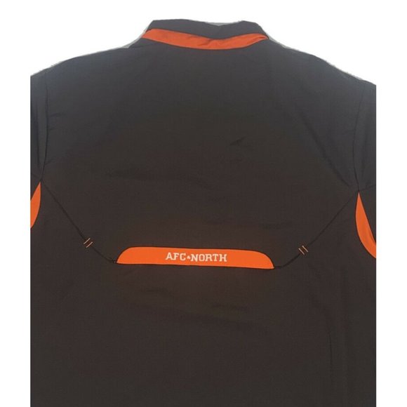 Men's Reebok NFL On Field NFL Cleveland Browns 1/4 Zip‎ Jacket Brown Large - Picture 10 of 11